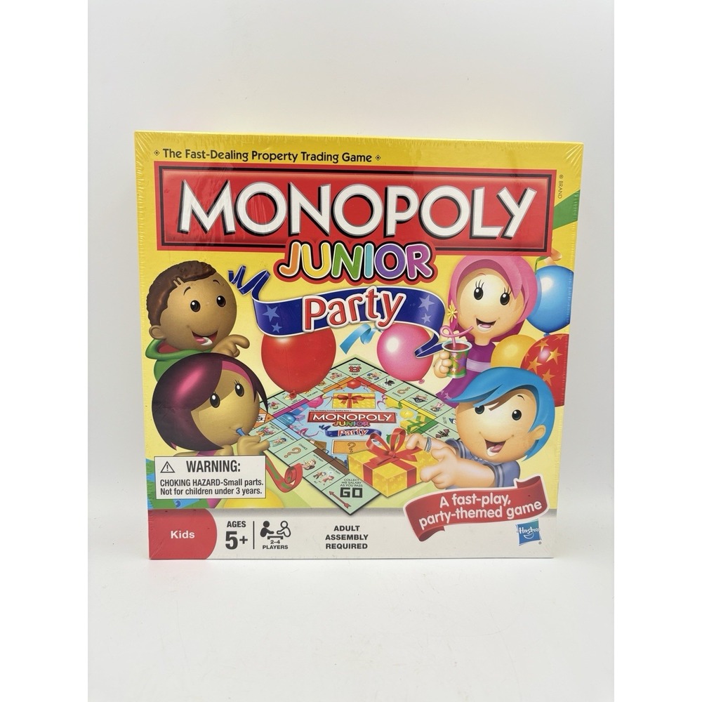 Monopoly Junior Party Edition Board Game Hasbro NEW Sealed 2011